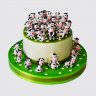Торт ветеринару с животными и цветами №109854