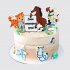 Детский торт с животными лучшим ветеринарным врачам №109864