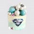 Торт бриллиант с шариками из мастики №109878