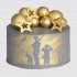 Торт с золотыми шарами и звездами пограничнику №109965