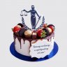 Праздничный торт с шоколадом и ягодами для судьи №109977