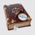 Торт на ДР судье в виде книги с молотком из мастики №109984