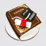 Черный квадратный торт на День Рождения 17 лет адвокату №110098