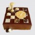 Шоколадный торт с кубком и медалью шашки №110115
