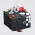 Квадратный черный торт на юбилей 20 лет шашки с ягодами №110117