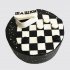 Черный торт в стиле игры в шашки №110119