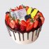 Торт водительские права с шоколадной глазурью и ягодами №110130