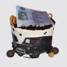 Белый торт с шоколадом водительские права №110135