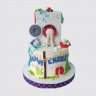 Торт для двойняшек мальчик и девочка на стиральной машине №110162