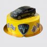 Торт на 11 лет в виде логотипа машины Тесла №110169