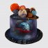 Необычный торт Тесла на юбилей 65 лет с планетами №110178