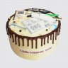 Торт на День Рождения любимому инженеру с чертежами №110307