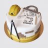 Белый торт на День Рождения мужчине инженеру №110322