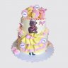 Торт на День Рождения 5 лет с принцессой в юбке №110328