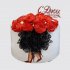 Торт юбка на День Рождения с розами №110330