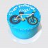 Торт на День Рождения мальчика с фигуркой велосипеда из мастики №110381