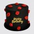 Черный торт на День Рождения с губами №110395