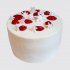 Белый торт с губами и снежинками из мастики №110401