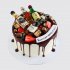 Торт королям барной стойки с бутылками и ягодами №110426