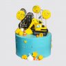 Торт экскаватор с разноцветными сладостями №110455