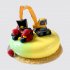 Классический торт экскаватор с ягодами №110466