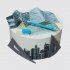 Классический торт архитектору с картами №110494
