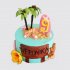 Торт на День Рождение девочке 9 лет с пальмами №110514