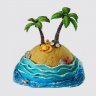 Торт в морском стиле с пальмами №110520