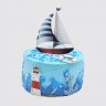 Торт на День Рождения мальчика яхта №110558