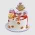 Торт на юбилей с самоваром и чашками из пряника №110589