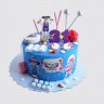 Торт старой клюшке на День Рождения 35 лет с очками из мастики №110610