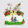 Белый торт с ягодами на День Рождения старой клюшке №110615