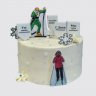 Классический торт лыжи на День Рождения №110649