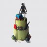 Классический торт с фото для мальчика на 9 лет в виде игры Pubg №110683