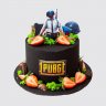 Классический торт с фото для мальчика на 9 лет в виде игры Pubg №110683