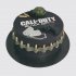 Черный торт с пистолетом и гранатой Call of Duty №110780