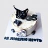 Белый торт с шоколадной глазурью на годовщину 55 лет нефтянику №110831