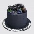 Черный торт на День Рождения мужчине Лексус с ягодами №110851