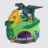Торт Мир юрского периода ребенку на 4 года с динозавром №110887