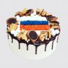 Торт флаг России коллегам в День Рождения №110949