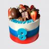 Торт на День Рождения мужчине флаг России №110952