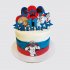 Праздничный торт мальчику на 11 лет флаг России с леденцами №110958