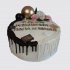 Торт на День Рождения папе и маме с цветами и шарами из мастики №111004