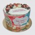 Торт с ягодами и надписью для папы и мамы №111006