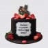 Черный торт с клубникой любить и пилить №111094