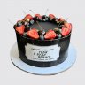 Черный торт с ягодами любить и пилить №111104