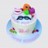 Прикольный торт на День Рождения 34 года с очками №111115