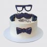 Прикольный торт на День Рождения 34 года с очками №111115