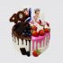 Торт на двоих папе и дочке с ягодами и сладостями №111155