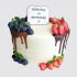 Нежный торт папе и дочке с ягодами №111156